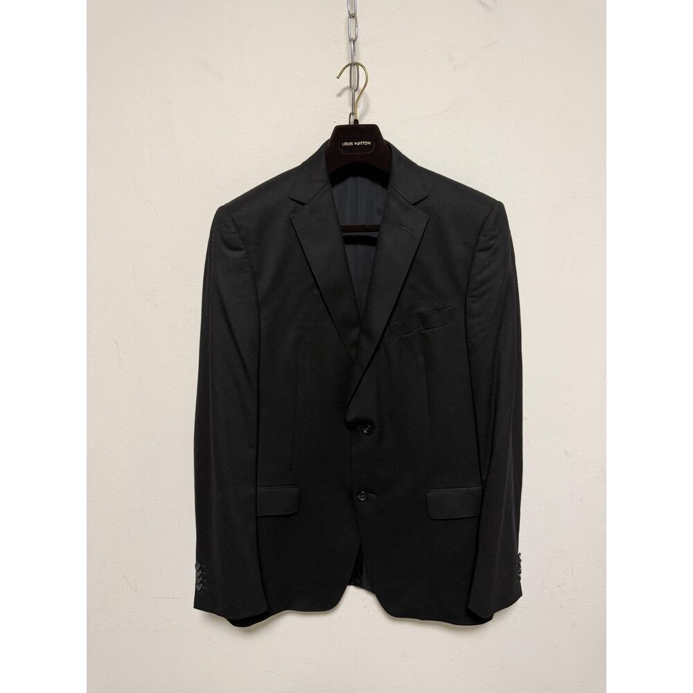 Z Zegna Blazer Mens 52L Gray Wool Two Button Notch Lapel Suit Classic Fit